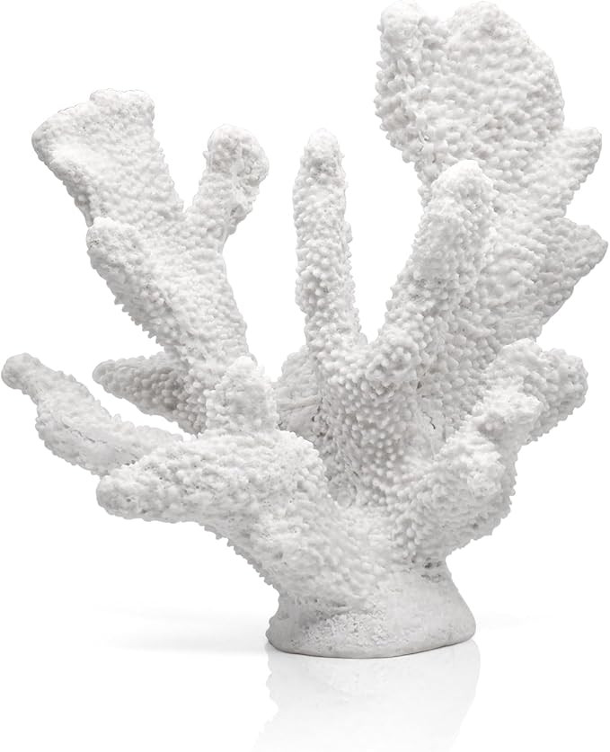 White Resin Coral Decorations Artificial Coral Statue Home Décor Accents Hawaiian Beach Decorati... | Amazon (US)
