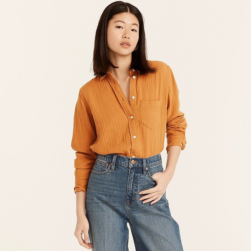 Classic-fit cozy gauze shirt | J.Crew US