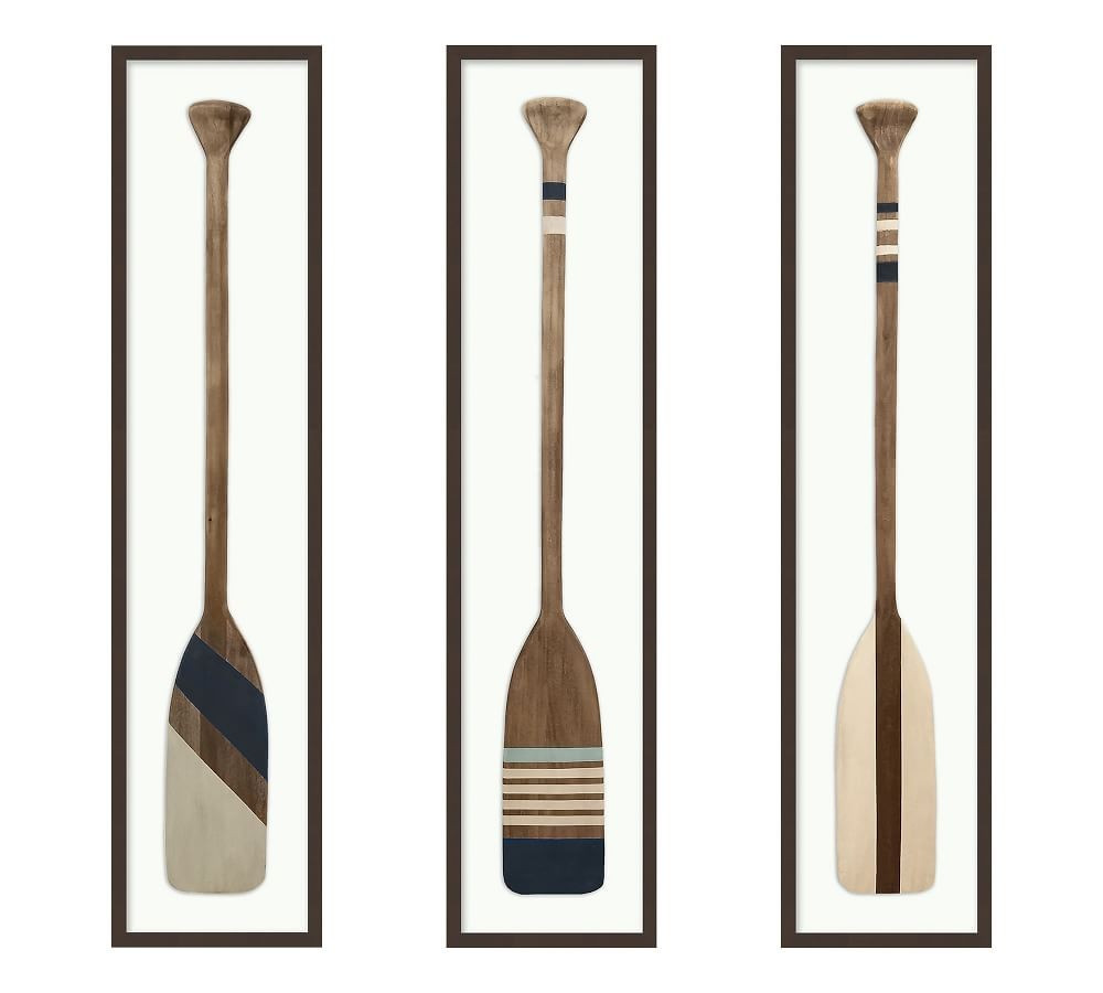 Lake Oar Shadowbox Framed Prints, Set of 3 | Pottery Barn (US)