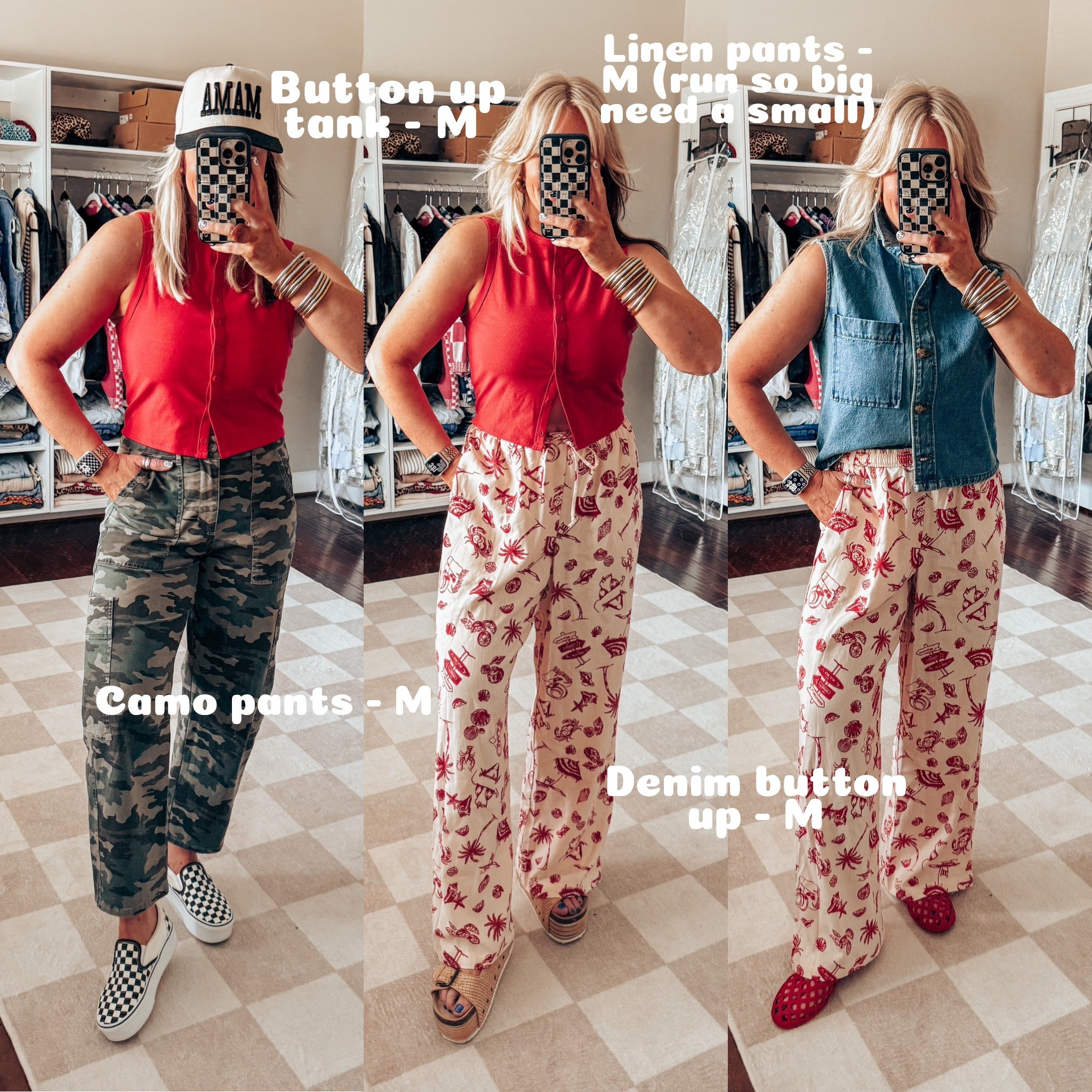 TARGET CIRCLE WEEK 🎯
My sizes are on the pic. Definitely size down in these linen pants. I had to roll them under once here to make them fit ok  

#LTKOver40 #LTKStyleTip #LTKSaleAlert