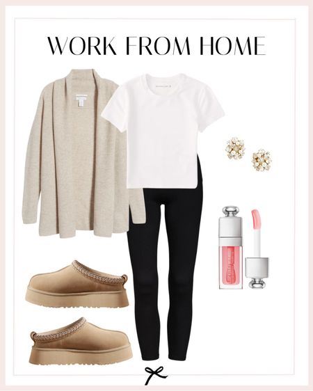 Fall work from home outfit idea. I love this baby tee and platform slippers. 

#LTKSeasonal #LTKstyletip #LTKworkwear