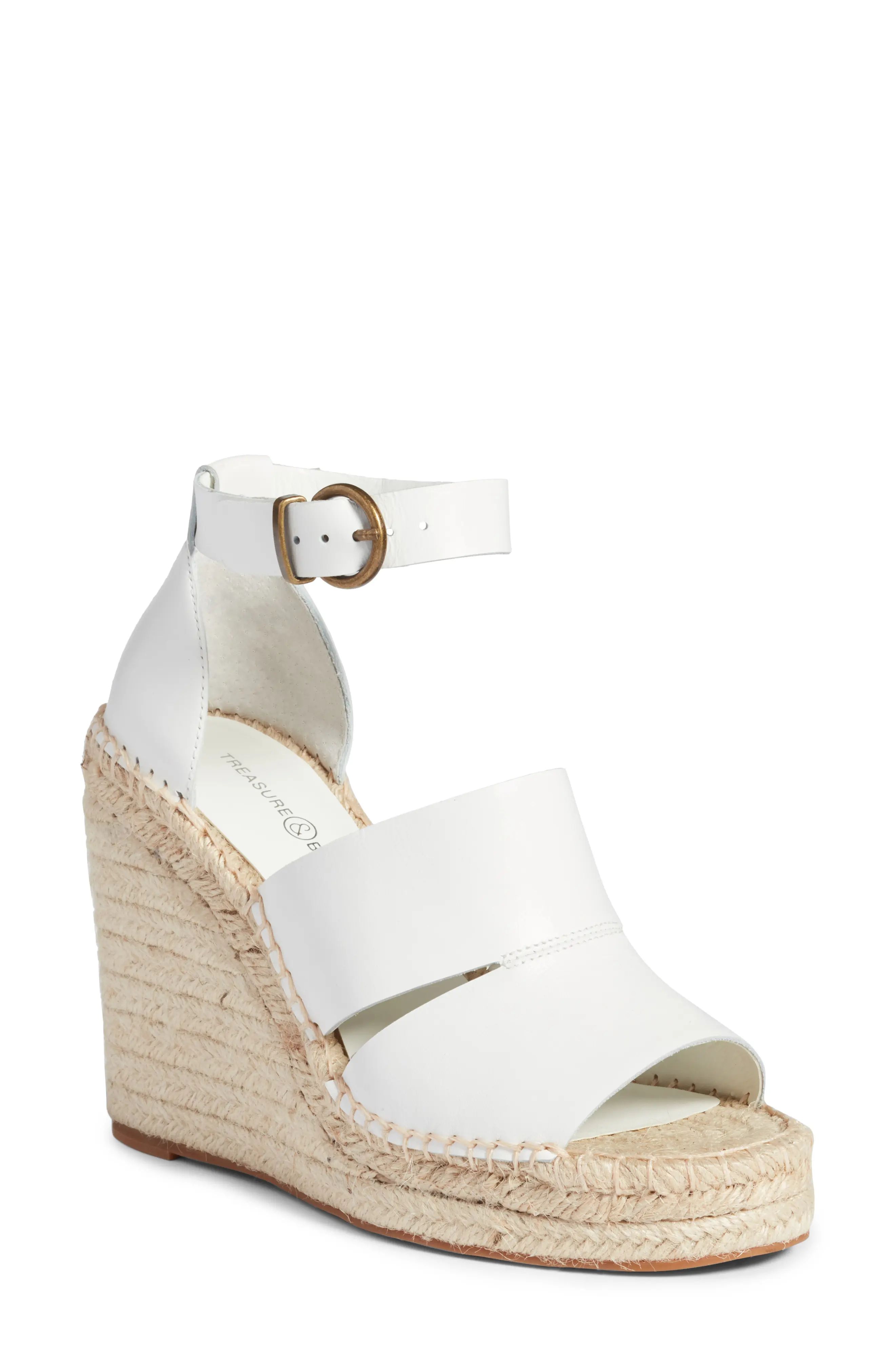 Women's Treasure & Bond Sannibel Platform Wedge Sandal, Size 9 M - White | Nordstrom