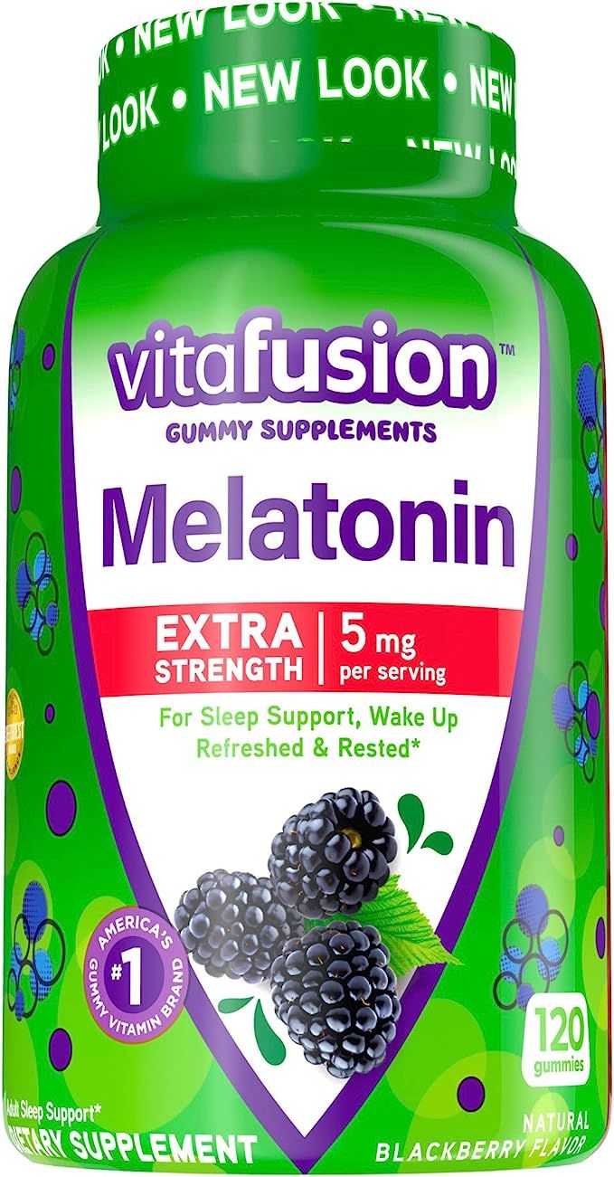 Vitafusion Extra Strength Melatonin Gummy Vitamins, 5mg, 120 Count (Pack of 1) Gummies | Amazon (US)