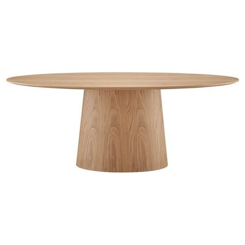 Dexter 79" Oval Dining Table, Oak | One Kings Lane