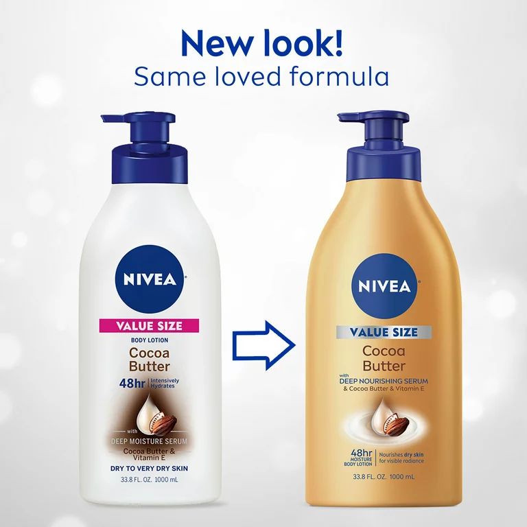 NIVEA Cocoa Butter Body Lotion with Deep Nourishing Serum, 33.8 Fl Oz | Walmart (US)