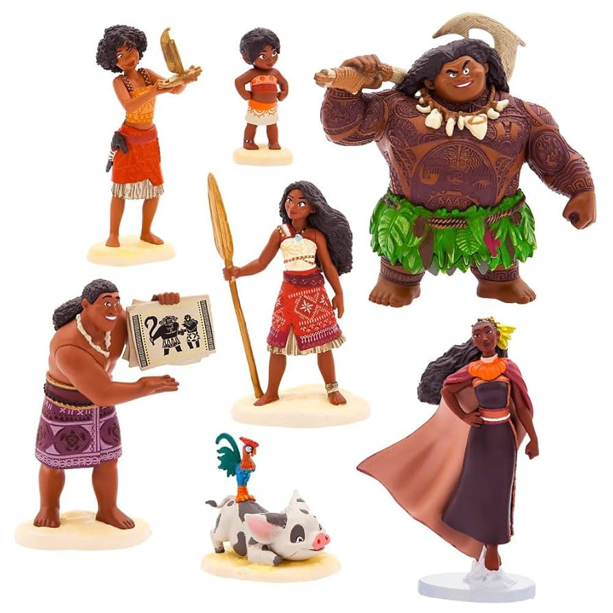 DISNEY STORE Official Moana 2 Figure Set – 7 Fully Sculpted Disney Figures Including Moana, Sim... | Amazon (US)