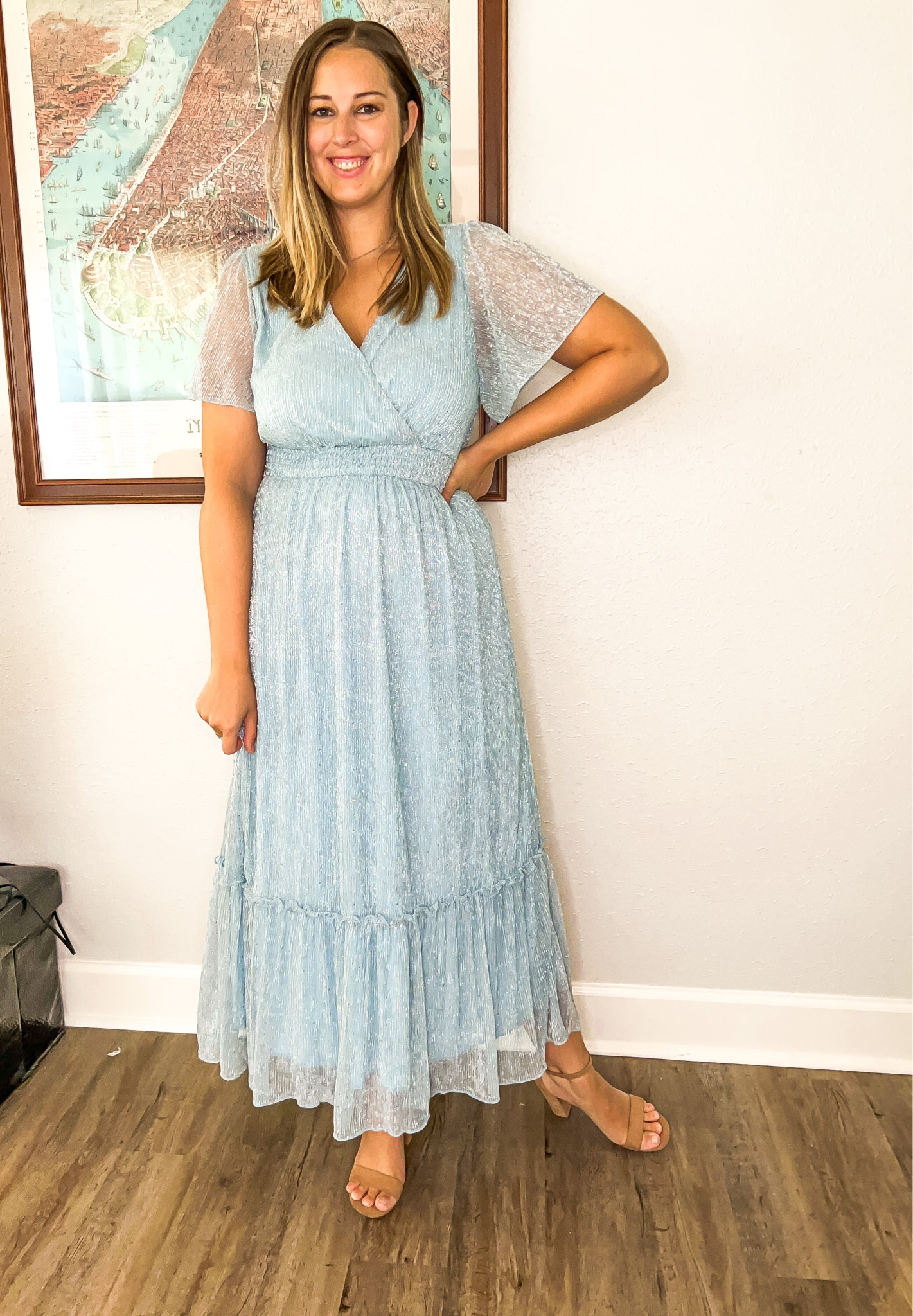 Formal wedding guest dress from amazon (size large) - could also work as modern day Elsa dress 

Midsize, midsize outfit, size 10, ootd, Outfit inspo, Amazon finds, Disney parks Outfit, Disney bound,  under $50 outfit, affordable outfit, casual outfit, Disney princess, blue dress, amazon dress, wedding guest dress 

#LTKwedding #LTKmidsize #LTKFind