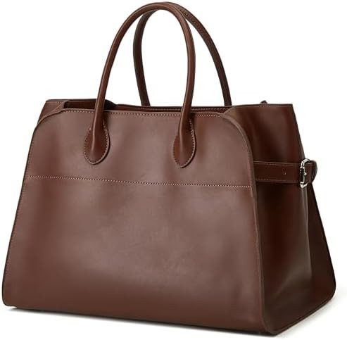 Leather Tote Bags for Women Large Tote Bag Retro Top-handle Bag Trendy Work Bag PU Leather Purse ... | Amazon (US)