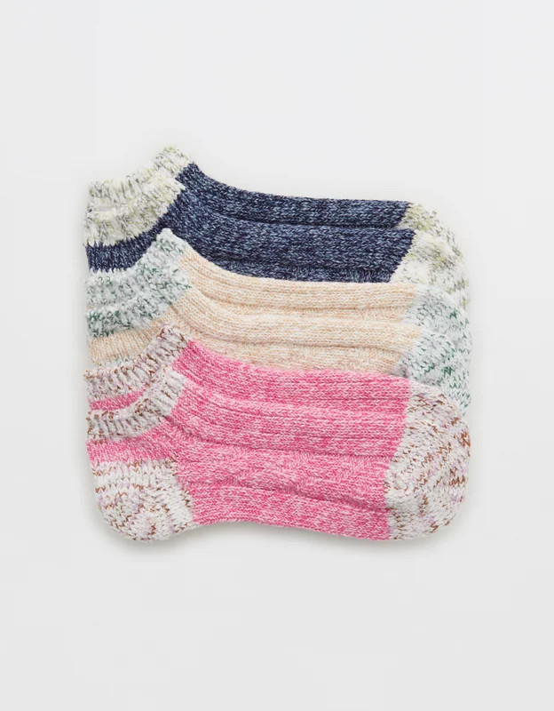 Aerie Stripe Ankle Sock 3-Pack | Aerie