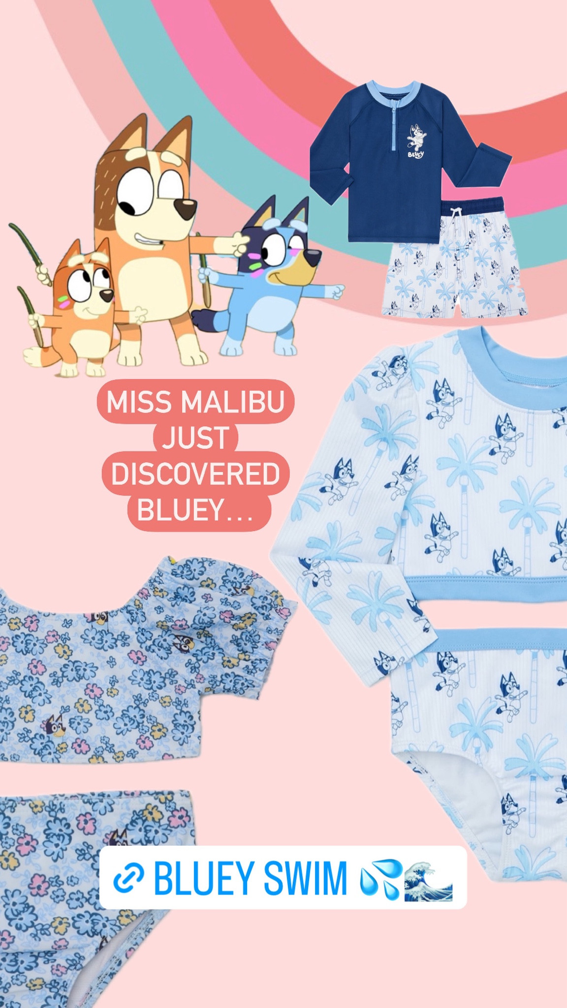 The cutest new Bluey swim wear at Walmart! Plus a ton of other super cute Bluey items! The Bluey house is 50% off so I snagged it for her Easter basket 🧺