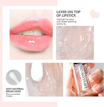 DAGEDA Tinted Lip Oil Plumping Lip Gloss, Hydrating Lip Glow Oil Lip Care Moisturizing Clear Toot... | Amazon (US)