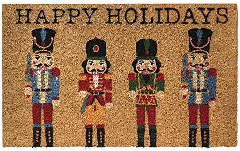 Elrene Home Fashions Farmhouse Living Nutcracker Holiday Coir Doormat for Entryway/Front Door/Por... | Amazon (US)