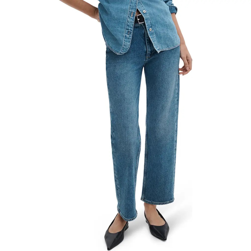 rag & bone Harlow Mid Rise Ankle Straight Leg Jeans in Accord at Nordstrom, Size 31 | Nordstrom