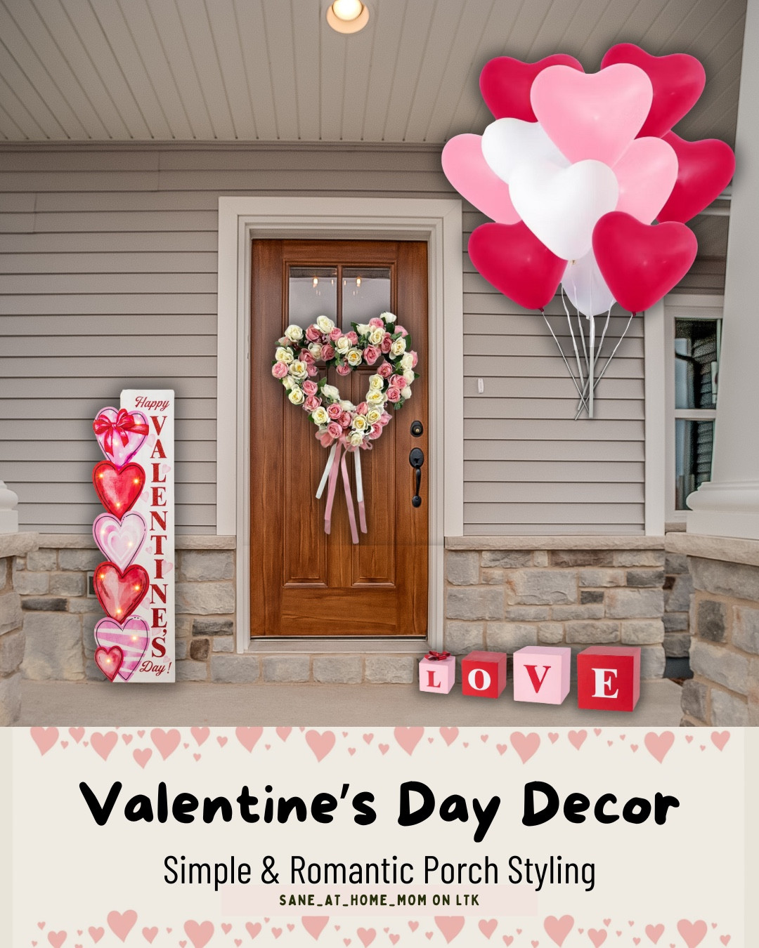 Bring a little love to your front porch this Valentine’s Day 💗
I styled this look with a cozy mix of farmhouse charm and soft coastal touches—think warm wood, romantic florals, and sweet pops of pink + red. Perfect for creating a welcoming entry that feels festive without being over the top!

Swipe through to see the details + shop everything to recreate the look 🌸
Tap to shop your favorites!

#ValentinesDayDecor #FrontPorchDecor #PorchStyling #FarmhouseDecor #CoastalDecor #CoastalFarmhouse #ValentinesVibes #HomeDecorInspo #OutdoorDecor #PorchInspiration #FrontPorchStyle #ValentinesHome

#LTKSeasonal #LTKHome