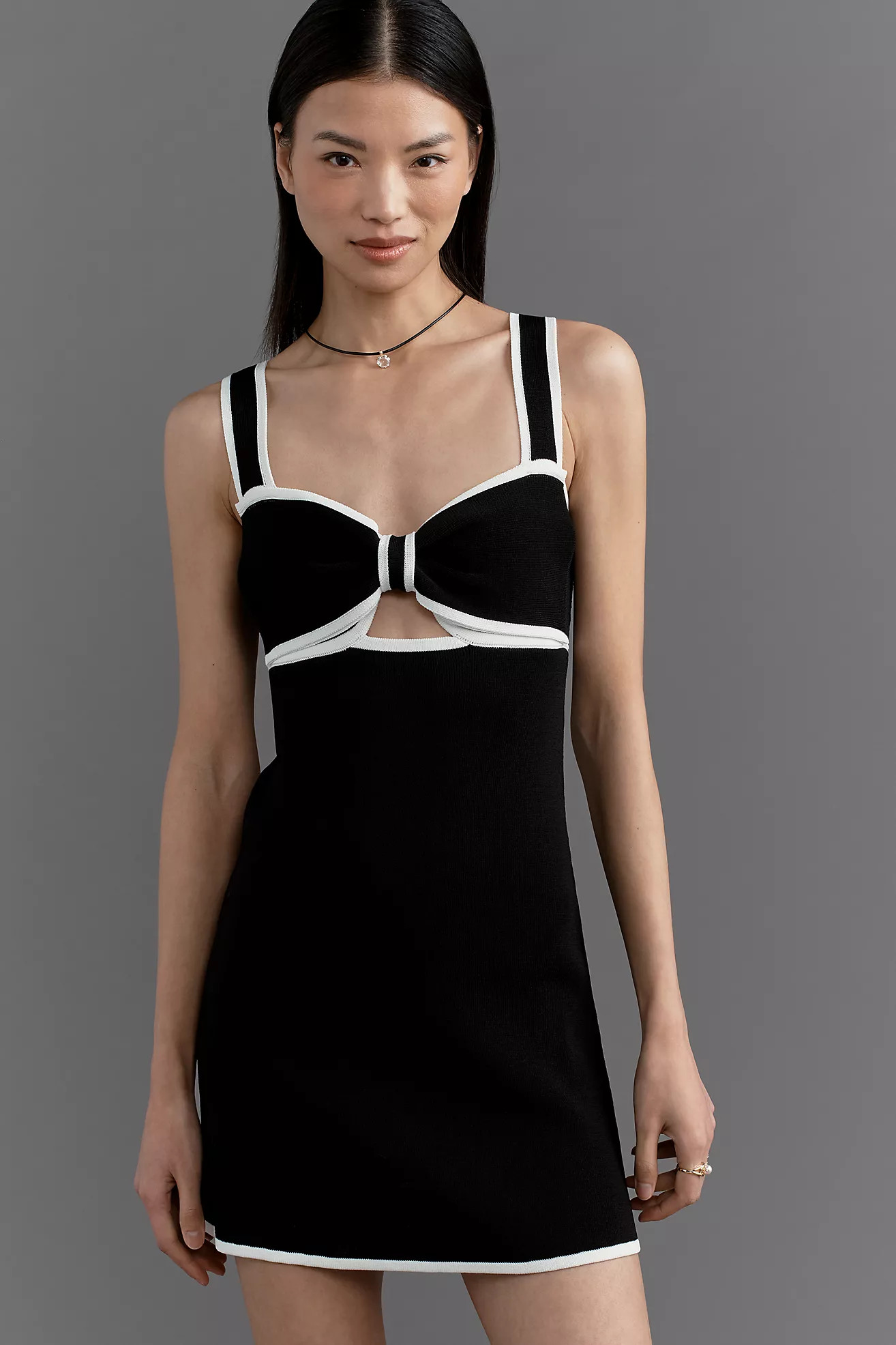 Bow Cutout Mini Sweater Dress | Anthropologie (US)
