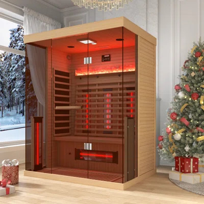 Erommy 2-3 Person Portable Sauna, Far Infrared Sauna In Hemlock | Wayfair North America