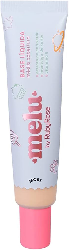 BASE LIQUIDA MELU RR8724 MC51 RUBYROSE | Amazon (BR)