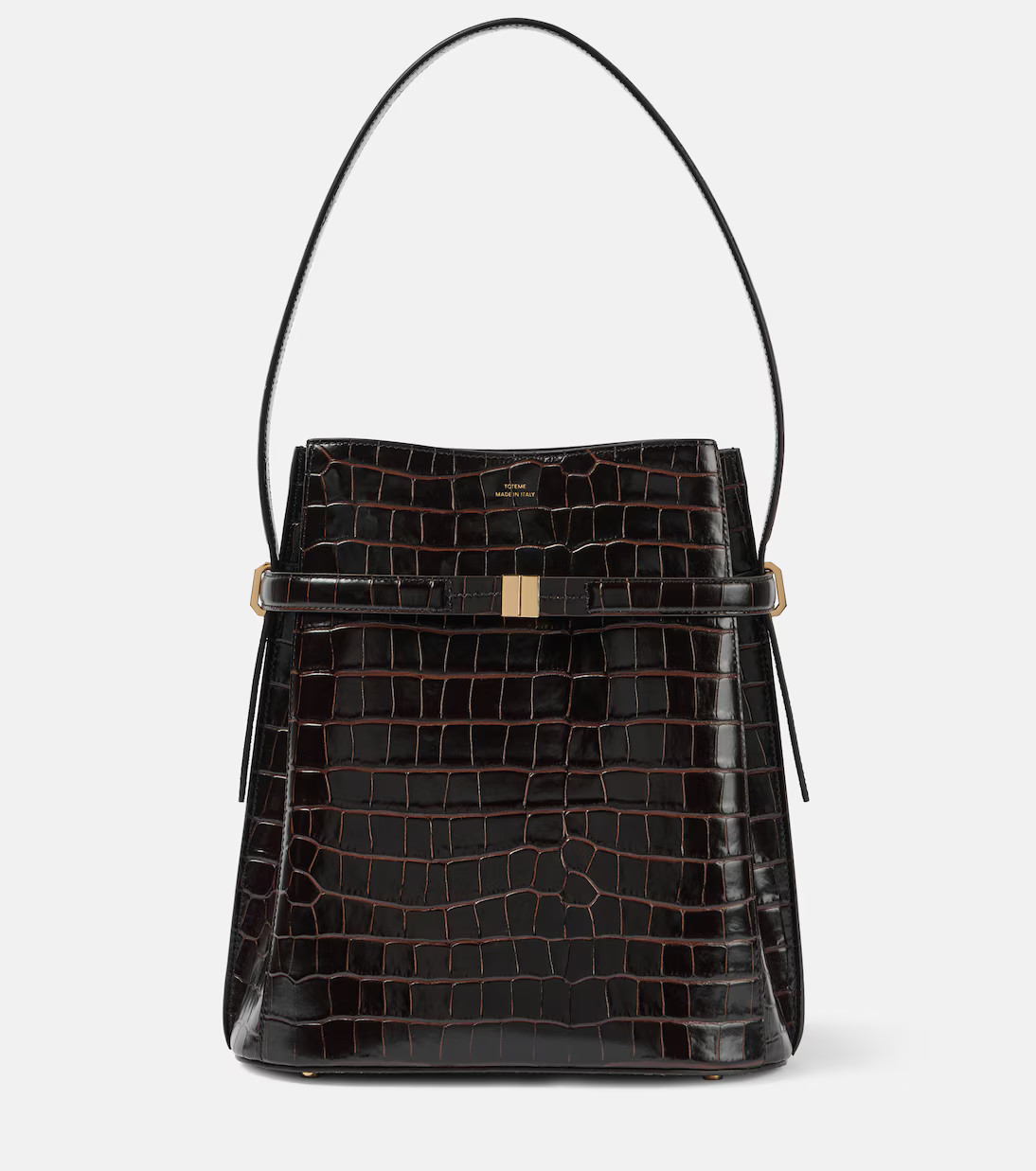 Croc-effect leather bucket bag | Mytheresa (US/CA)