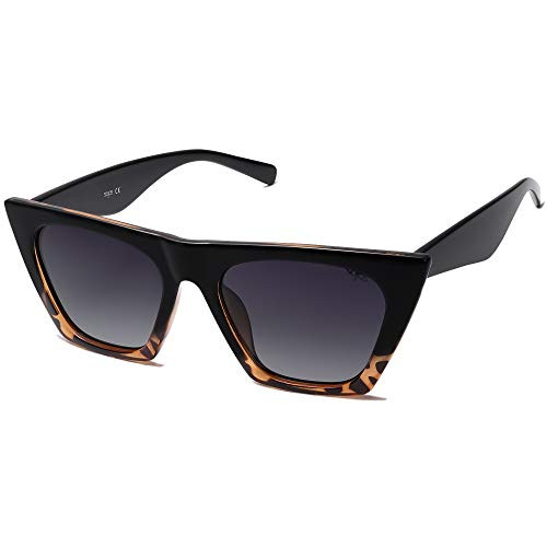 SOJOS Trendy Square Cateye Polarized Sunglasses Womens Big Frame Shades SJ2115 | Amazon (US)