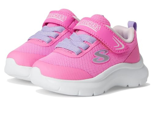 Skechers Kids Girls Skech Fast Sneaker, Pink/Multi, 10 Toddler | Amazon (US)
