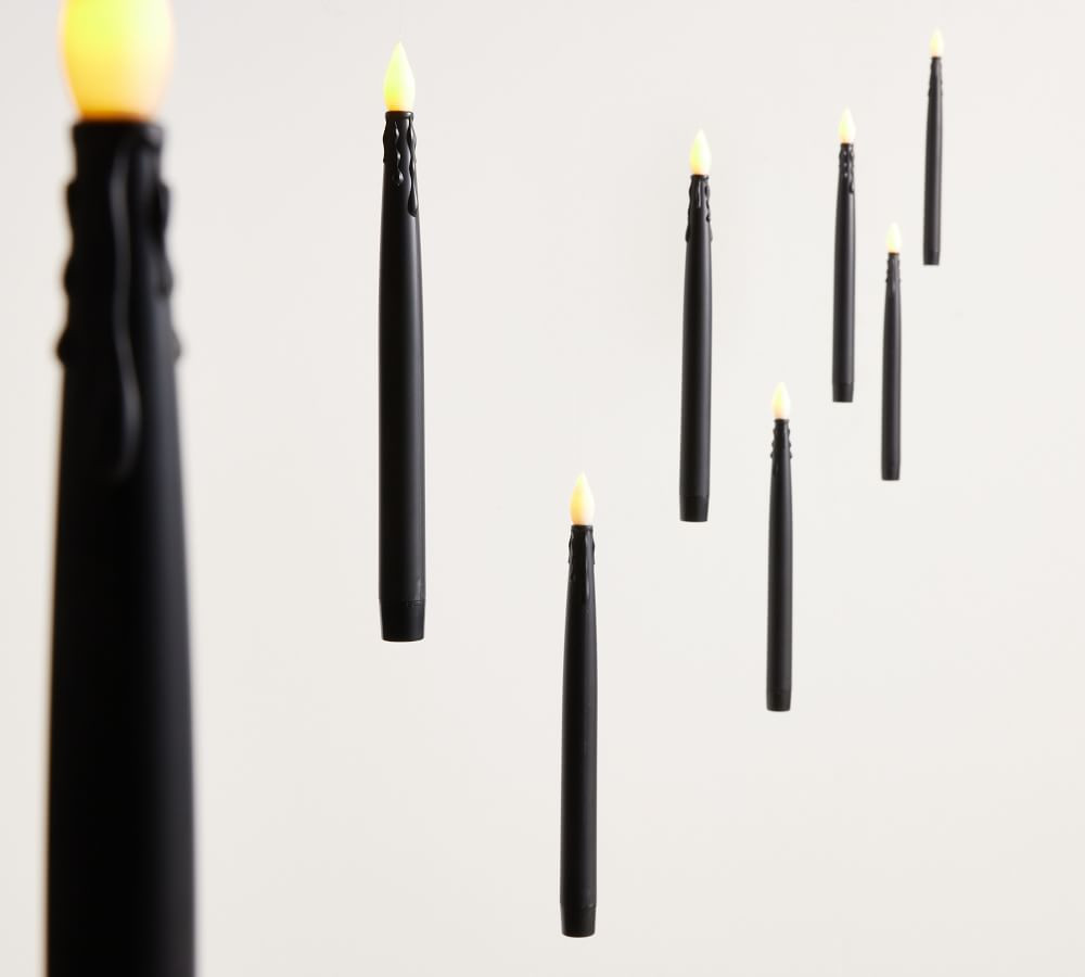Floating Candle String Lights - Black | Pottery Barn (US)