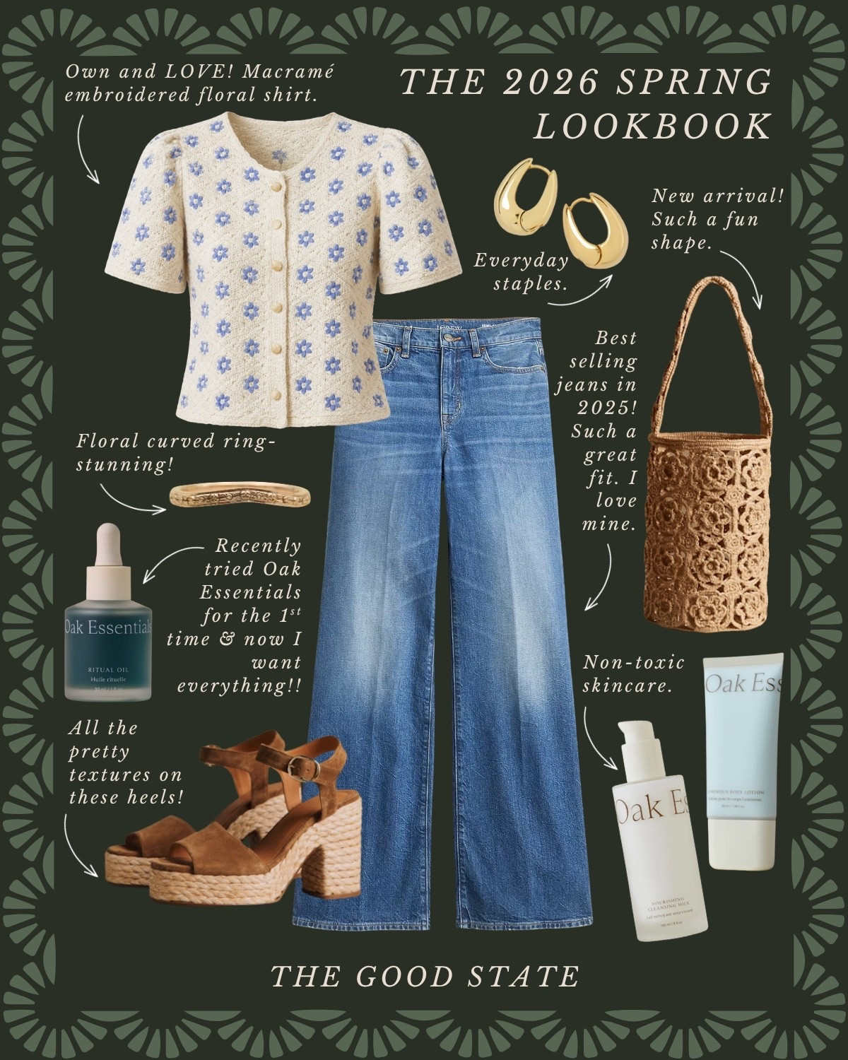 This month I fully lean into springtime outfits — playful patterns, bright colors, and fun layers. The  Farmers Market Club came back in full swing, reminding us the beauty of spring and to embrace the warm sunshiny days☀️ We brought our favorite woven bag, tied with a silk scarf to match our whimsical outfit for slow mornings at the farmers market. The Garden Club girlies welcomed us with fresh picked flowers and pastries to enjoy as we felt the nice, evening spring breeze. We fully embraced the fun and brights colors of spring including strawberry red🍓 and sunshiny yellow! Obsessing over everything floral and jelly sandals (yes they are back👏🏼) to play into our chic springtime looks. Still loving gingham and lace trim — oh and I can’t forget scalloped, eyelet details! This is was the month of slowing down and romanticizing every detail of life. Soaking up every warm sunny day, looking for the prettiest blooming flowers, and the best produce picked. Here’s to choosing all the bright and fun colors and enjoying every moment of these beautiful days. March you were good to us, can’t wait to see what April brings🍉🌸🌈

#LTKSaleAlert #LTKActive #LTKootd