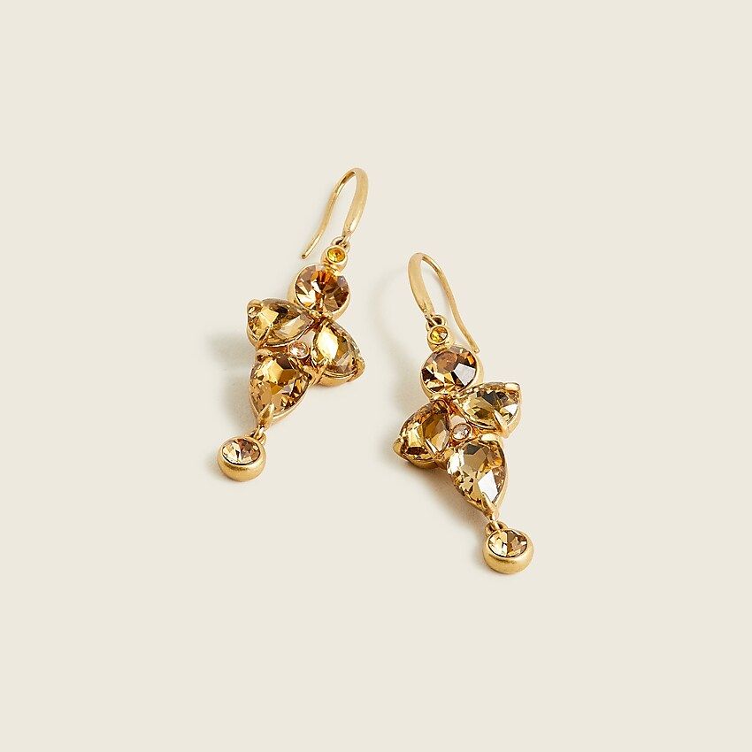 Dimensional sparkle drop earrings | J.Crew US