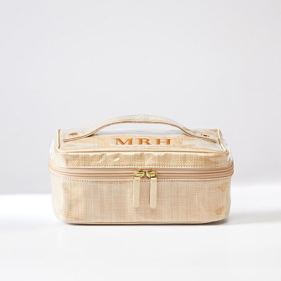 Clear Coated Cosmetic Train Case | Mark and Graham