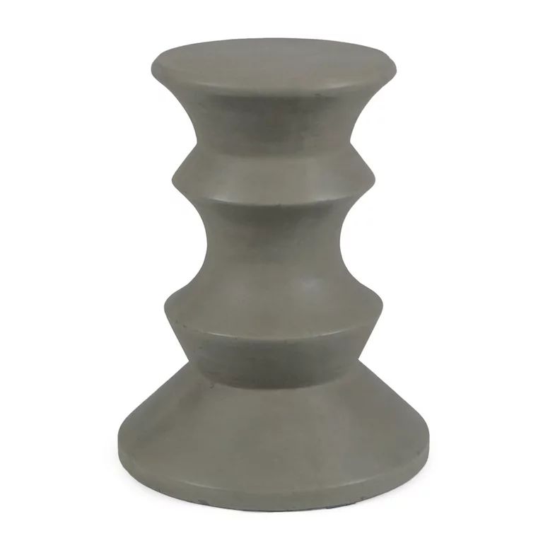 Blithewood Indoor/Outdoor Modern Lightweight Concrete Side Table, Light Gray | Walmart (US)