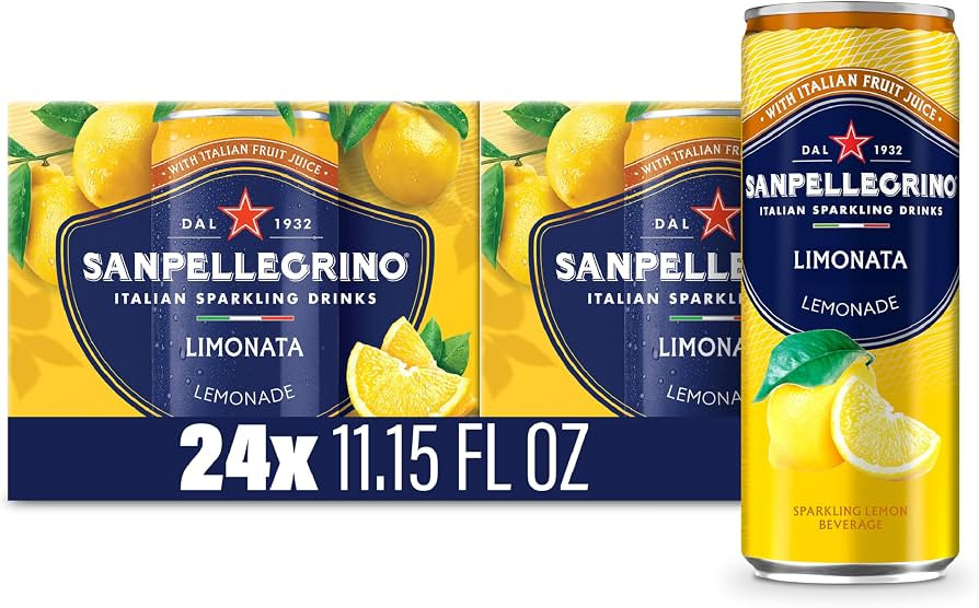 Sanpellegrino Italian Sparkling Drink Limonata, Sparkling Lemon Beverage, 24 Pack Of Cans | Amazon (US)
