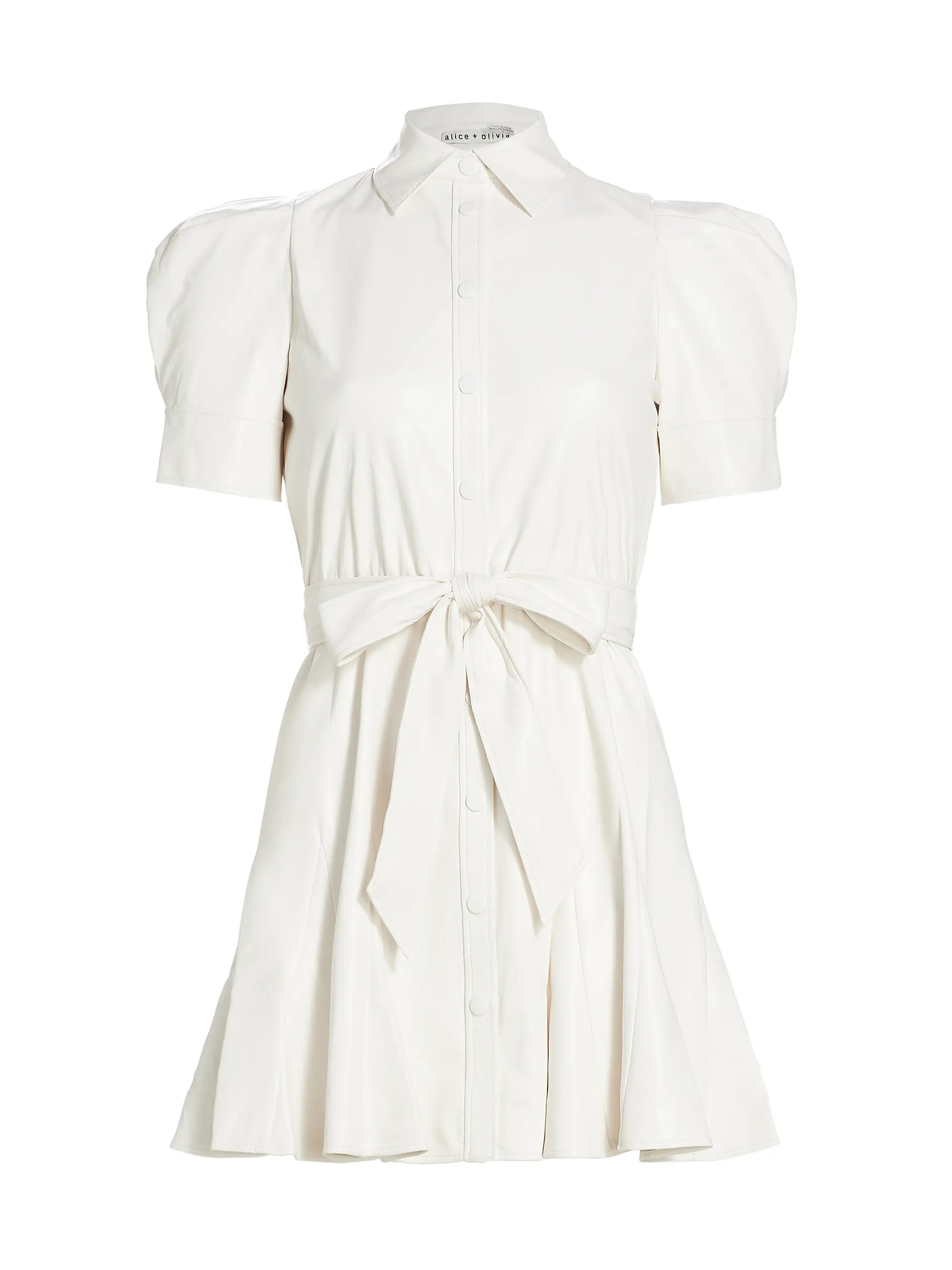 Lurlene Faux-Leather Fit & Flare Minidress | Saks Fifth Avenue