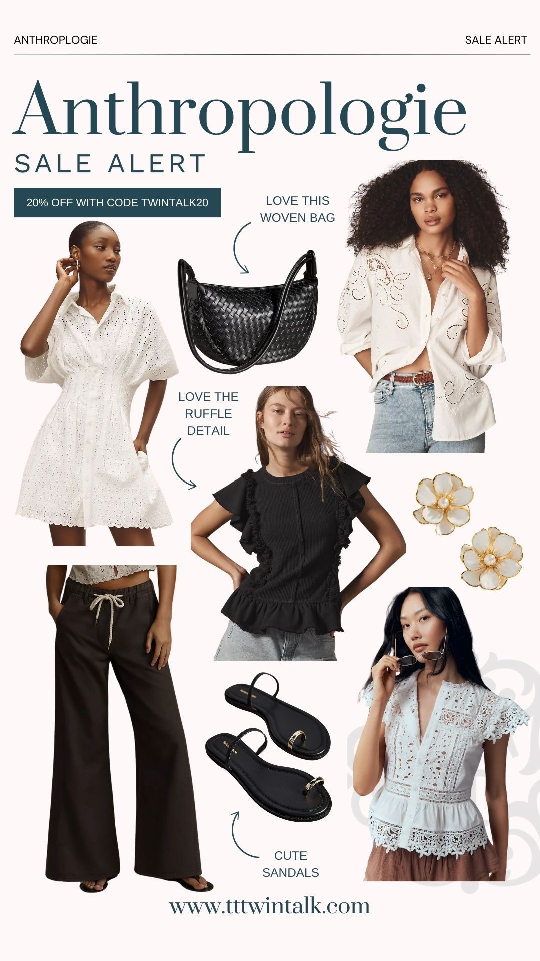 Anthropologie sale alert! Use code TWINTALK20 for 20% off your purchase. 

#LTKSaleAlert #LTKOver40 #LTKSeasonal