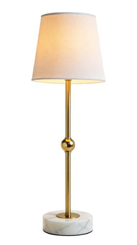 BRASSLISM 17.5" Cordless Table Lamp – Battery Operated Lamp & Rechargeable Lamp & Dimmable with Detachable Magnetic Bulb, Marble Base Lamp for Bedroom, Dining Table, Counter, Wedding | Amazon (US)