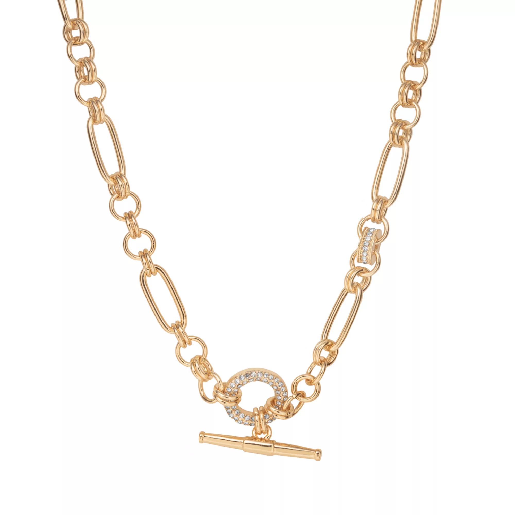 Emberly Gold Tone Chunky Chain Necklace With Toggle Detail | Kohl's