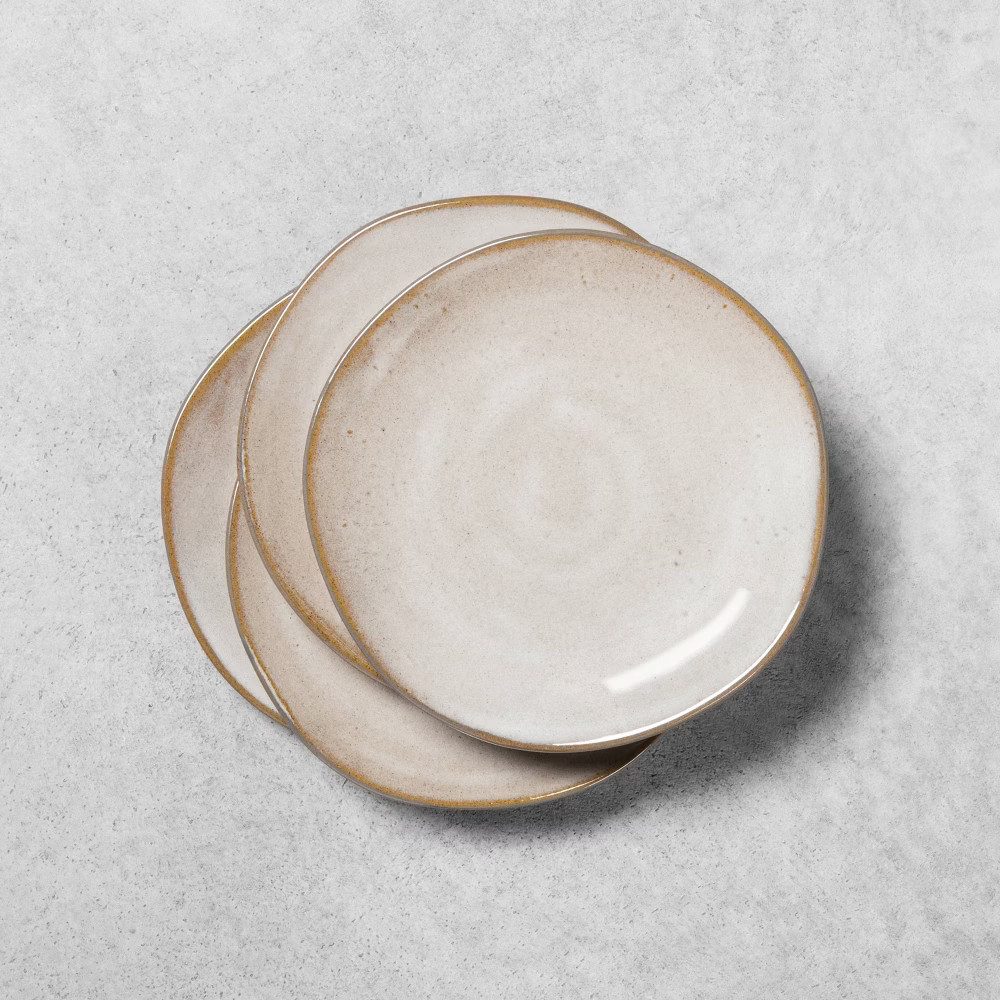 4pk Stoneware Reactive Glaze Appetizer Plate Gray - Hearth & Hand with Magnolia | Target