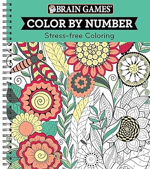 Brain Games - Color by Number: Stress-Free Coloring (Green)      Spiral-bound – February 1, 201... | Amazon (US)