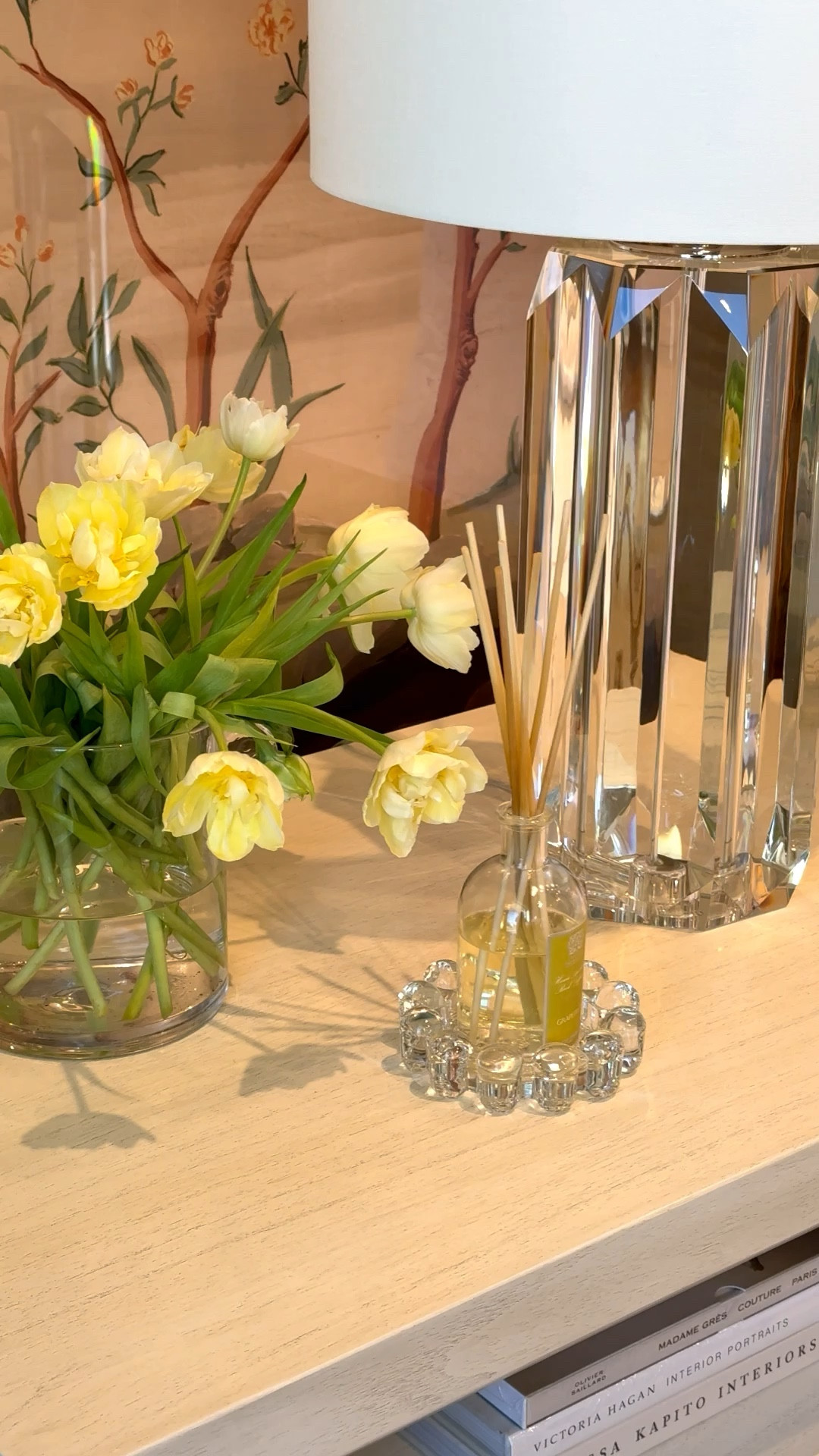 Beautiful nightstand decor at the Alice Lane Home Showroom! I’m obsessed with this Crystal Bubble candle dish and Frances Crystal table lamp! 🤍💛✨
.
.
Millie nightstand cloud, Alice lane home furniture, Alice lane home crystal lamps, Bubble candle dish , Alice lane home bubble candle dish, 

#LTKWedding #LTKHome