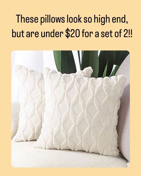 Amazon home - designer inspired pillows for under $20 for a set of 2! They come in multiple colors 

#LTKhome #LTKsalealert