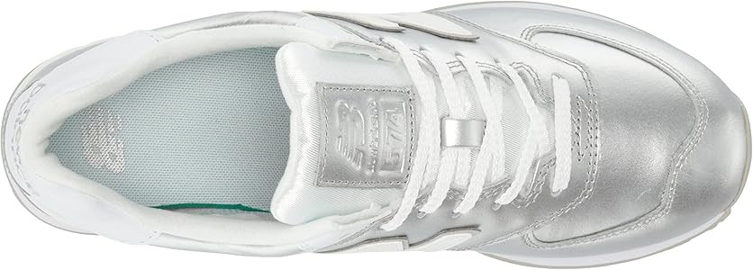 Amazon.com | New Balance Women's 574 V2 Liquid Glow Sneaker, Silver/White, 5.5 | Fitness & Cross-... | Amazon (US)