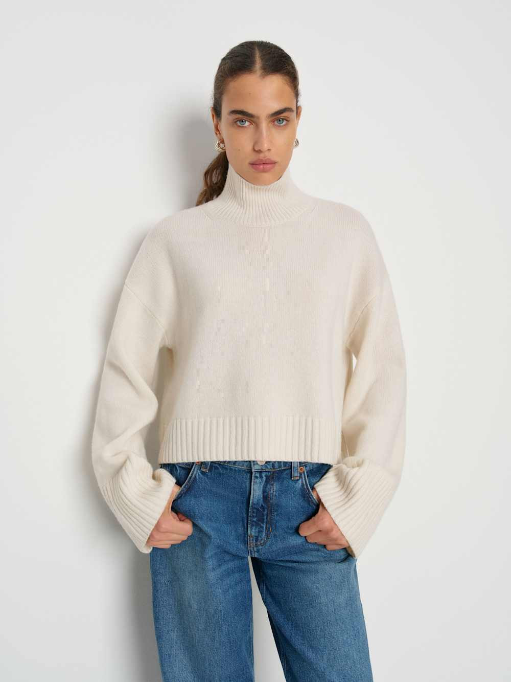March Regenerative Wool Cropped Turtleneck | Reformation (Global)