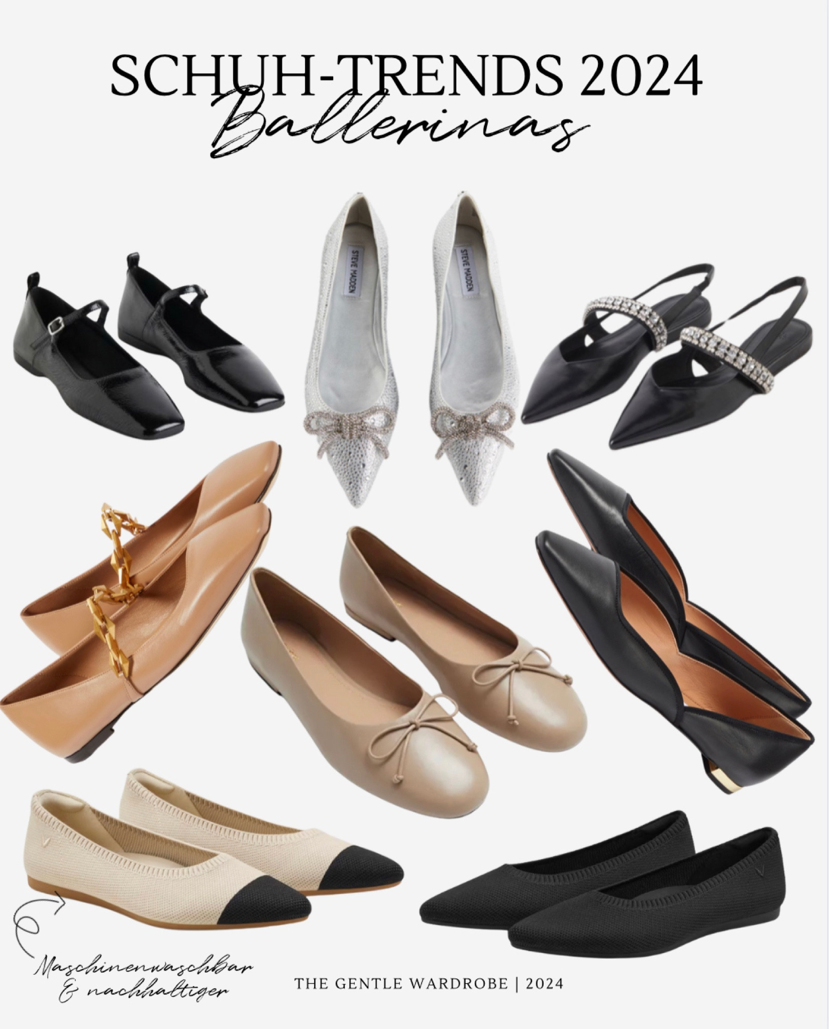 Zu den größten Schuhtrends 2024 gehören definitiv klassische Ballerinas! Hier sind meine Favoriten aus unterschiedlichen Preiskategorien. Besonders empfehle ich euch die Ballerinas von VIVAIA. Denn die sind nachhaltiger produziert (aus recycelten Plastikflaschen) und sie lassen sich sogar in der Waschmaschine reinigen!😉 Mit diesem Code gibt es 12%-Rabatt bei Vivaia: tgw12

#LTKstyletip #LTKeurope