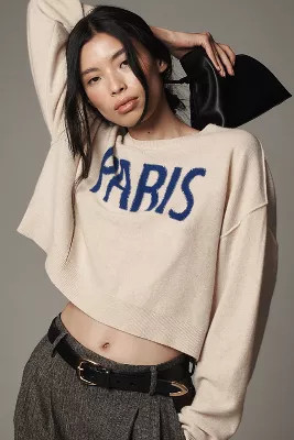 The Alani Cashmere Sweater by Pilcro: Cropped Crew-Neck Edition | Anthropologie (US)