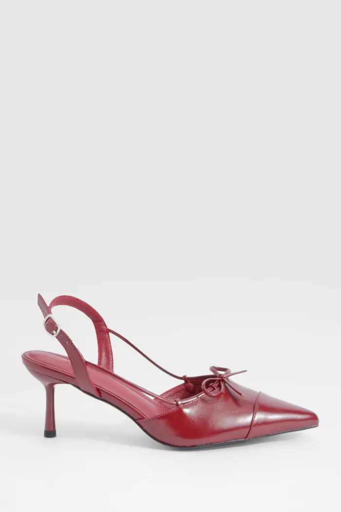 Wide Fit Bow Detail Toe Cap Court Shoes | Boohoo.com (UK & IE)