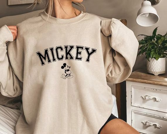 Vintage Mickey Sweatshirt, Disney Crewneck Sweatshirt, Disney Trips Sweatshirt, Disneyland Shirt,... | Etsy (US)