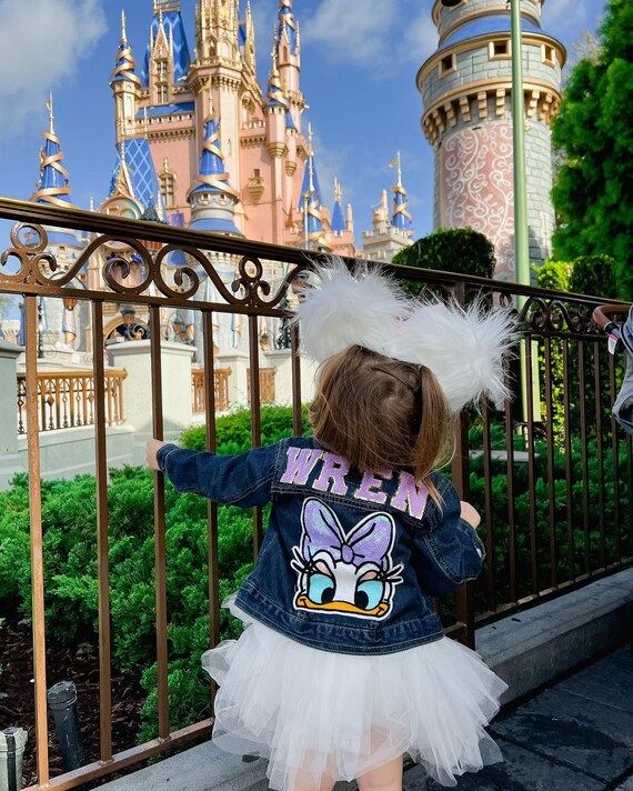 Disney Personalized Jean Jacket | Mama & Me Disney Jackets | Daisy Duck Jean Jacket | Minnie Mous... | Etsy (US)