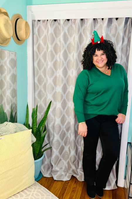 These faded black bootcut jeans are on sale for $35 right now! #USPartner

And the sweater is on sale 35% off. #gifted

It’s the perfect Kelly green for the holidays (would work for St. Patty’s Day too). 

Get these pieces while they are on sale! They come in sizes 00-40 since Universal Standard is the most size inclusive brand out there!

#LTKHoliday #LTKfindsunder50 #LTKsalealert