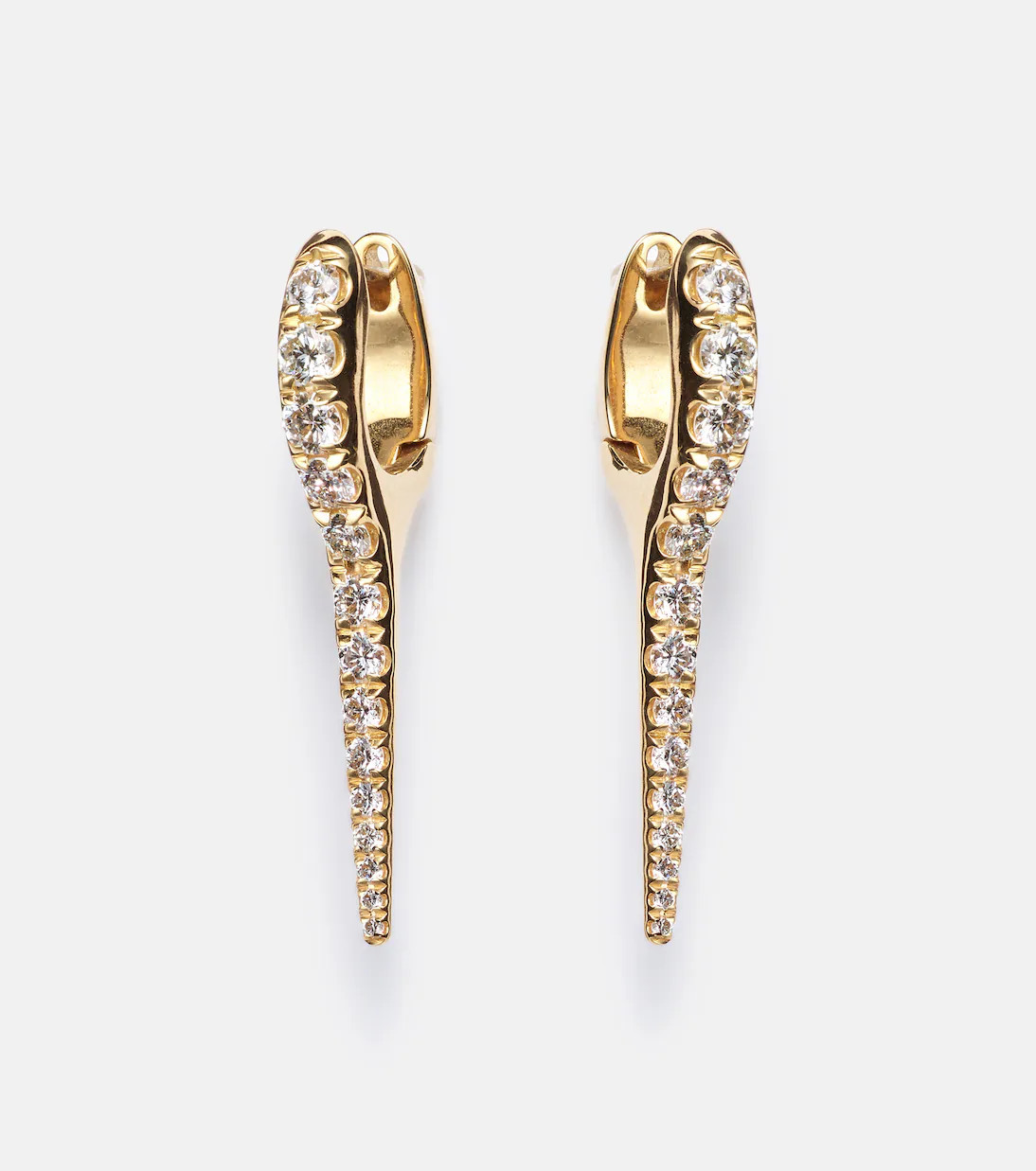 Lola Needle Small 18kt gold earrings with diamonds | Mytheresa (US/CA)