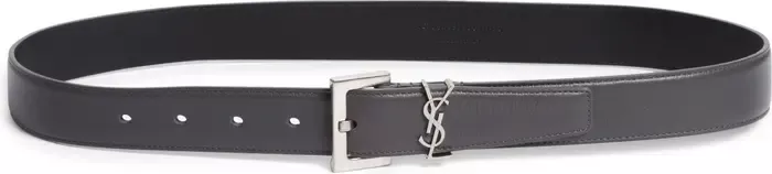 Laque YSL Monogram Leather Belt curated on LTK