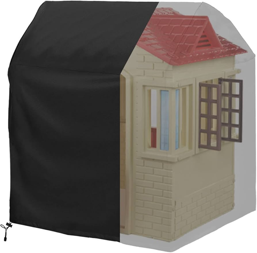 Outdoor playhouse covers waterproof, Wooden playhouse cover, 45" L x 40" W x 50" H, Rainproof, Su... | Amazon (US)
