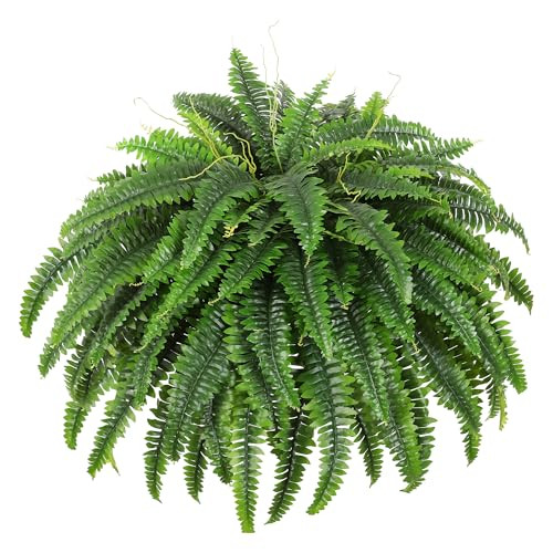 Dkaltm Single Silky Artificial Boston Fern Bush, 49Inch Large Artificial Ferns for Outdoors, Larg... | Amazon (US)